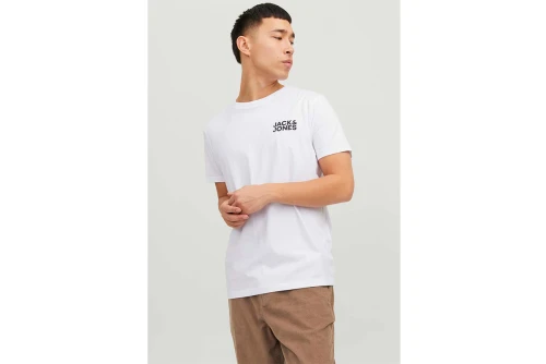 Jack And Jones Logo T-Shirt Ανδρικό (12151955 WHITE-SMALL)