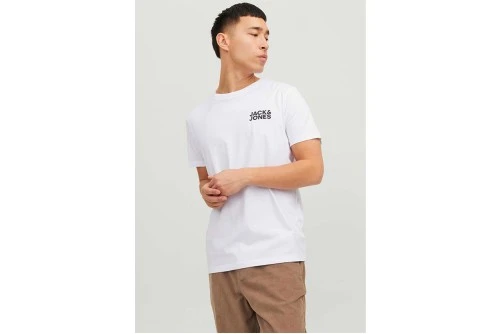 Jack And Jones Logo T-Shirt Ανδρικό (12151955 WHITE-SMALL)