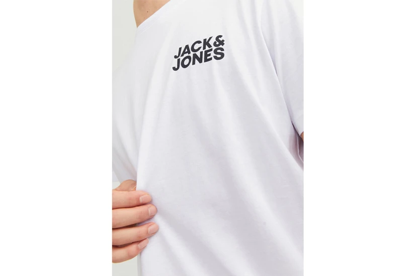 Jack & Jones Logo Ανδρικό Κοντομάνικο T-Shirt Λευκό