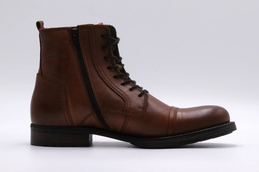 Jack And Jones Jfwrussel Leather Μποτάκια Μόδας (12156000 COGNAC)