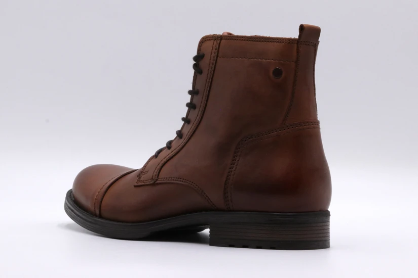 Jack And Jones Jfwrussel Leather Μποτάκια Μόδας (12156000 COGNAC)