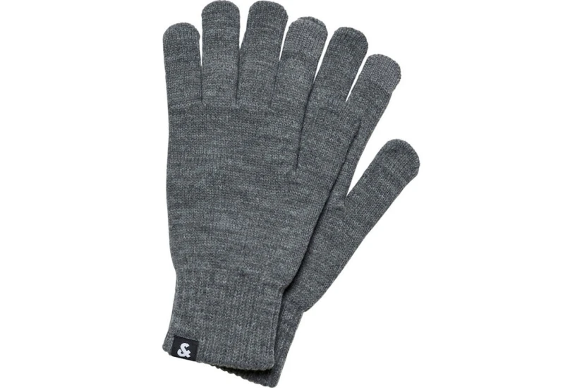 Jack And Jones Jacbarry Knitted Γάντια Χειμερινά (12159459 GREY MELANGE)