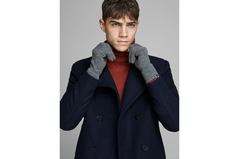 Jack And Jones Jacbarry Knitted Γάντια Χειμερινά (12159459 GREY MELANGE)