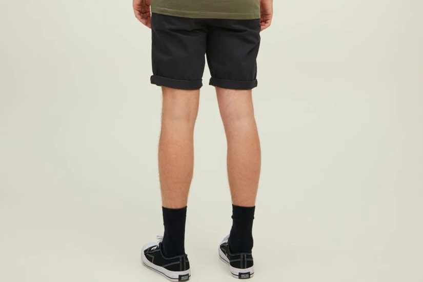 Jack And Jones Jpsrbowie Jjshorts Solid Sa Sn Βερμούδα Chino (12165604 BLACK)