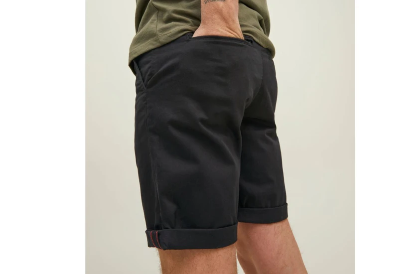 Jack And Jones Jpsrbowie Jjshorts Solid Sa Sn Βερμούδα Chino (12165604 BLACK)