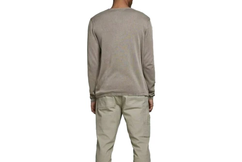 Jack And Jones Jjeleo Knit Crew Neck Πουλόβερ Ανδρικό (12174001 CROCKERY)