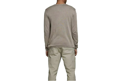 Jack And Jones Jjeleo Knit Crew Neck Πουλόβερ Ανδρικό (12174001 CROCKERY)