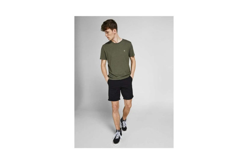 Jack & Jones Jpstdave Ανδρική Chino Βερμούδα Μαύρη