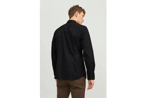 Jack And Jones Jjjoe Slim Fit Πουκάμισο Μακρυμάνικο Ανδρικό (12187222 BLACK)