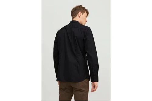 Jack And Jones Jjjoe Slim Fit Πουκάμισο Μακρυμάνικο Ανδρικό (12187222 BLACK)