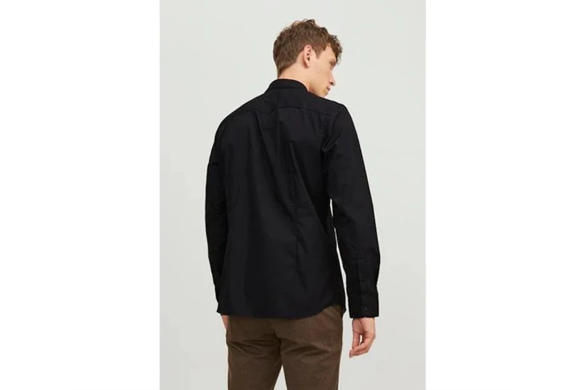 Jack & Jones Jjjoe Ανδρικό Μακρυμάνικο Πουκάμισο Μαύρο
