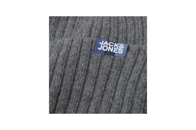 Jack And Jones Jacprime Wool Σκουφάκι Χειμερινό (12195049 GREY MELANGE LABEL)
