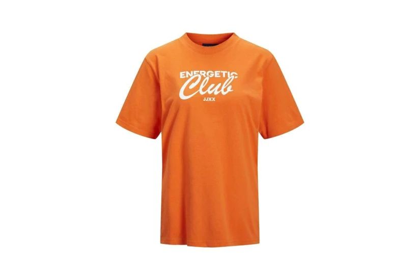 Jjxx Jxbea Ss Relaxed Vint Tee Noos (12200300 RED ORANGE-BRIGHT WHI)