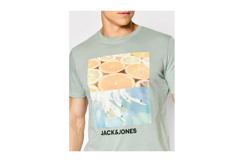 Jack And Jones Jjbillboard Tee Ss T-Shirt Ανδρικό (12200416 STATE GRAY STANDARD)