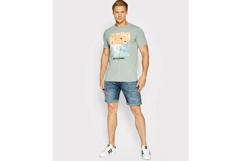 Jack And Jones Jjbillboard Tee Ss T-Shirt Ανδρικό (12200416 STATE GRAY STANDARD)
