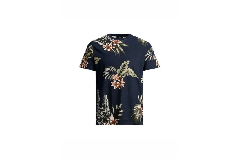 Jack And Jones Jprblatropic Ανδρικό Κοντομάνικο T-Shirt Μπλε Σκούρο