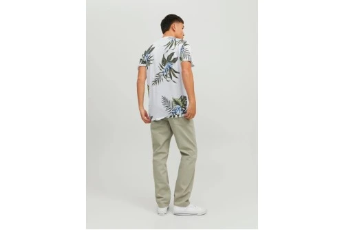 Jack And Jones Jprblatropic Aop Ss Tee Crew Neck Sn T-Shirt Ανδρικό (12203764 WHITE)