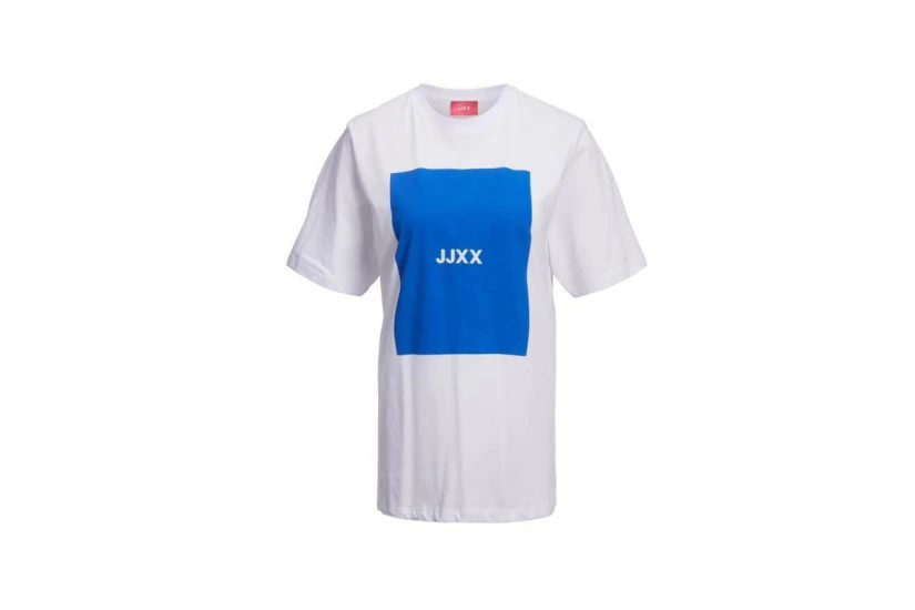 Jjxx Jxamber Ss Relaxed Tee Noos (12204837 BRIGHT WHITE-BLUE LOL)