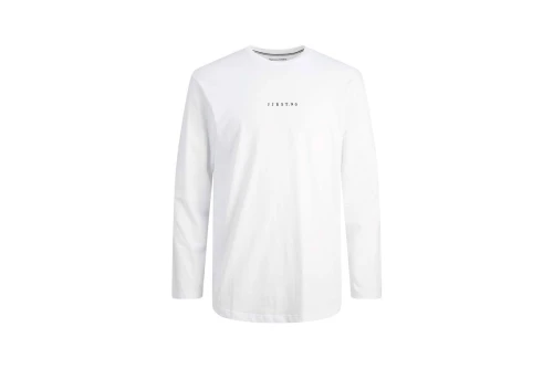 Jack And Jones New State Tee Ls Crew Neck Μπλούζα Με Λαιμόκοψη (12211752 WHITE)