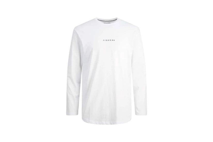 Jack And Jones New State Tee Ls Crew Neck Μπλούζα Με Λαιμόκοψη (12211752 WHITE)
