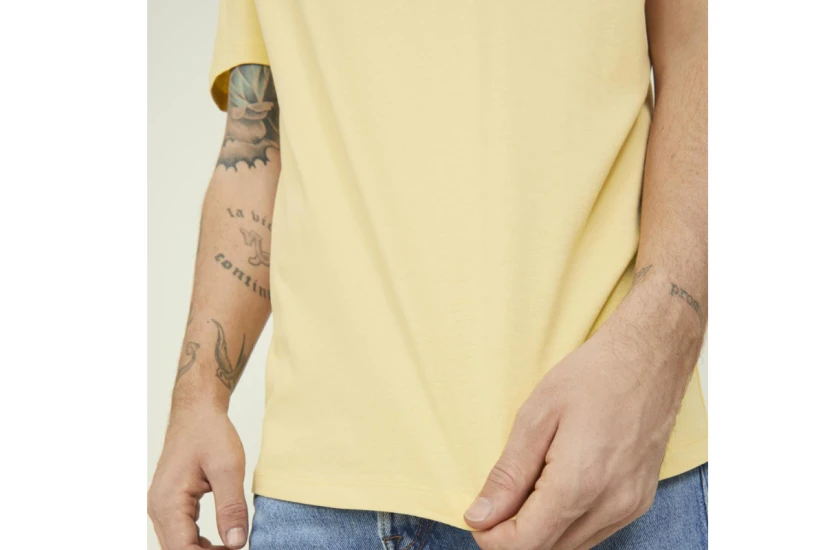 Jack And Jones Jorbooster Tee Ss Crew Neck April 22 T-Shirt Ανδρικό (12213315 STRAW PHOTO)