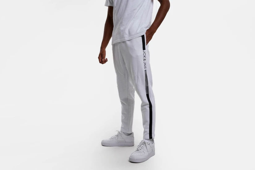Jack And Jones Jpstace Jjadam Sweat Pants Aman Παντελόνι Φόρμας (12214939 WHITE)