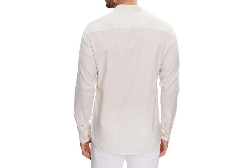 Jack And Jones Jjslub Ανδρικό Μακρυμάνικο Πουκάμισο Λευκό
