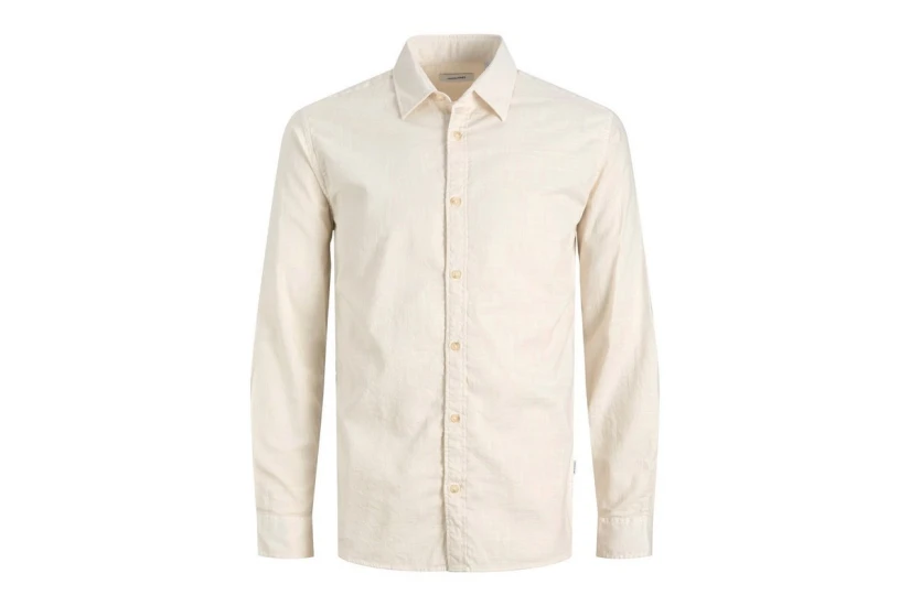 Jack And Jones Jjslub Ανδρικό Μακρυμάνικο Πουκάμισο Λευκό