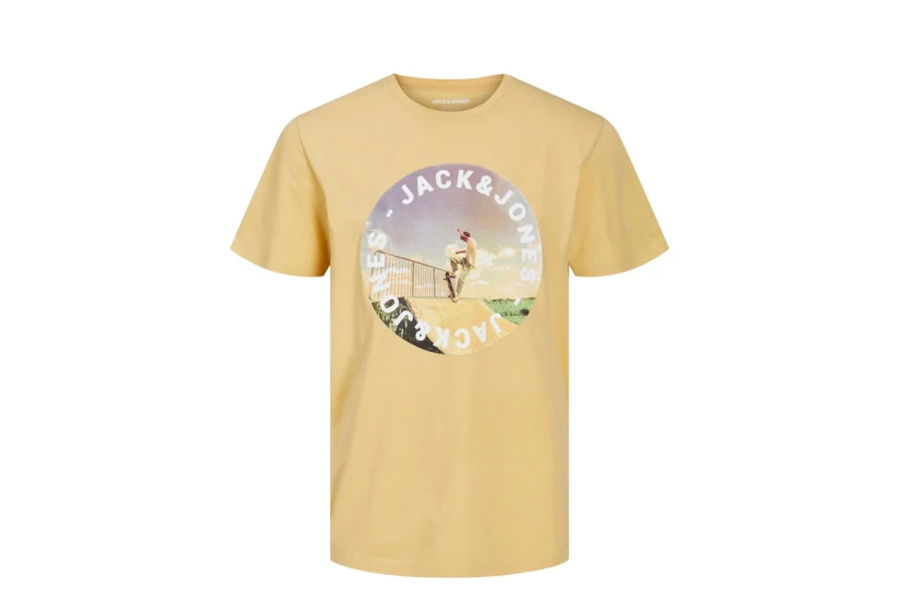 Jack And Jones Jjgem Ανδρικό Κοντομάνικο T-Shirt Κίτρινο