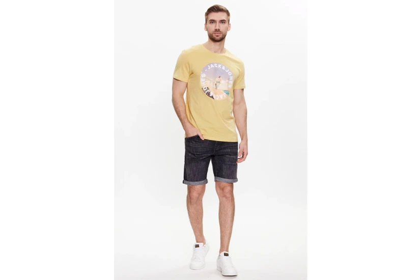 Jack And Jones Jjgem Ανδρικό Κοντομάνικο T-Shirt Κίτρινο