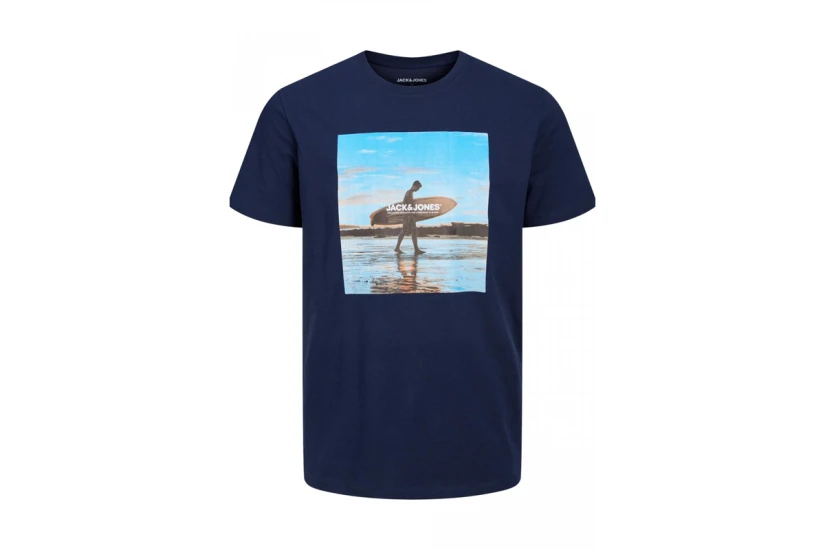 Jack And Jones Jjgem Ανδρικό Κοντομάνικο T-Shirt Μπλε Σκούρο