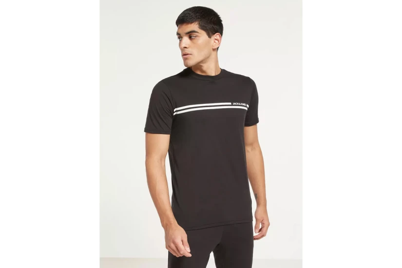 Jack And Jones Jacbasic Ss Tee And Pants Giftbox Σετ Πιτζάμας (12223560 BLACK)
