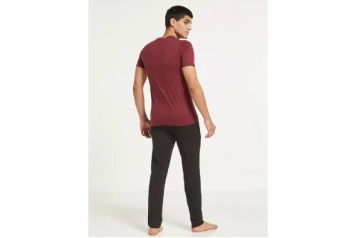 Jack And Jones Jacbasic Ss Tee And Pants Giftbox Σετ Πιτζάμας (12223560 WINDSOR WINE)