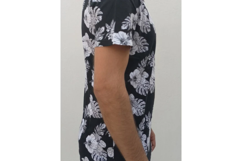 Jack And Jones Jjtropicana Ανδρικό Κοντομάνικο T-Shirt Μαύρο, Λευκό