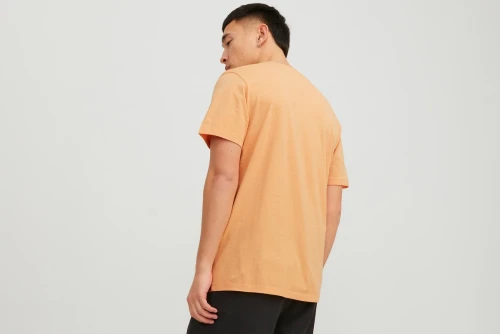 Jack And Jones Jjbecs Shape Tee Ss Crew Neck T-Shirt Ανδρικό (12224688 PUMPKIN)