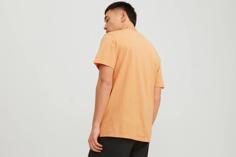Jack And Jones Jjbecs Ανδρικό Κοντομάνικο T-Shirt Πορτοκαλί