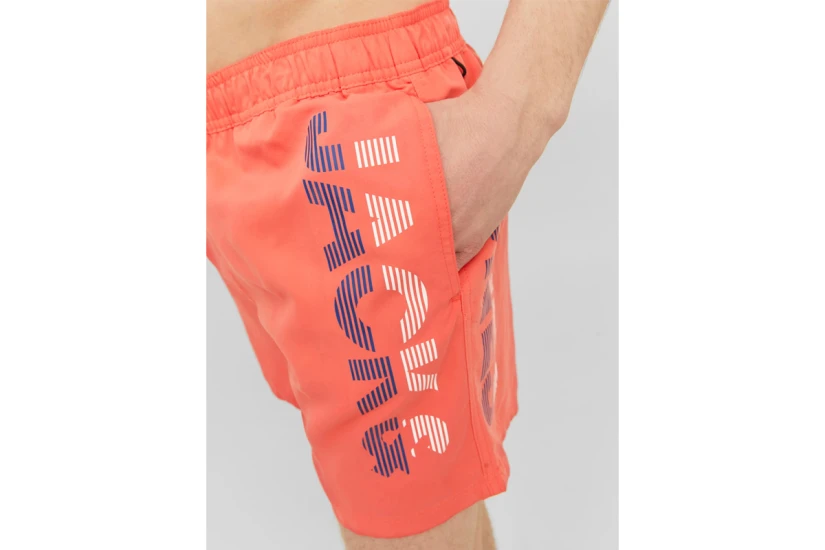 Jack And Jones Jpstfiji Ανδρικό Μαγιό Σορτς Κοραλλί