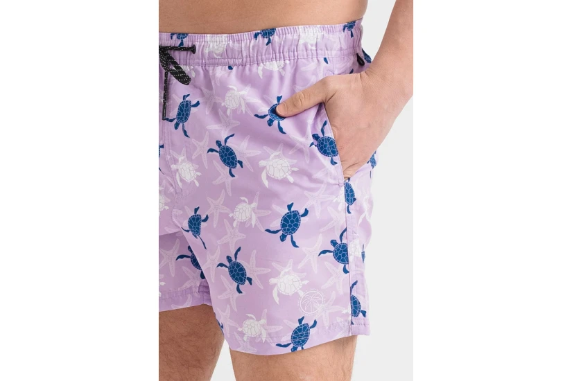 Jack And Jones Jpstfiji Ανδρικό Μαγιό Σορτς Λιλά, Μπλε Σκούρο, Λευκό