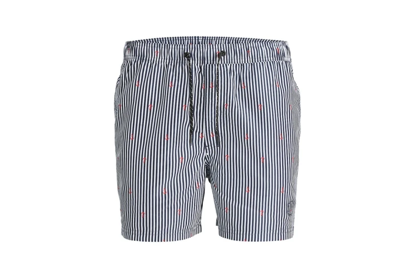 Jack And Jones Ανδρικό Μαγιό Σορτς Μπλε Σκούρο, Λευκό, Κόκκινο