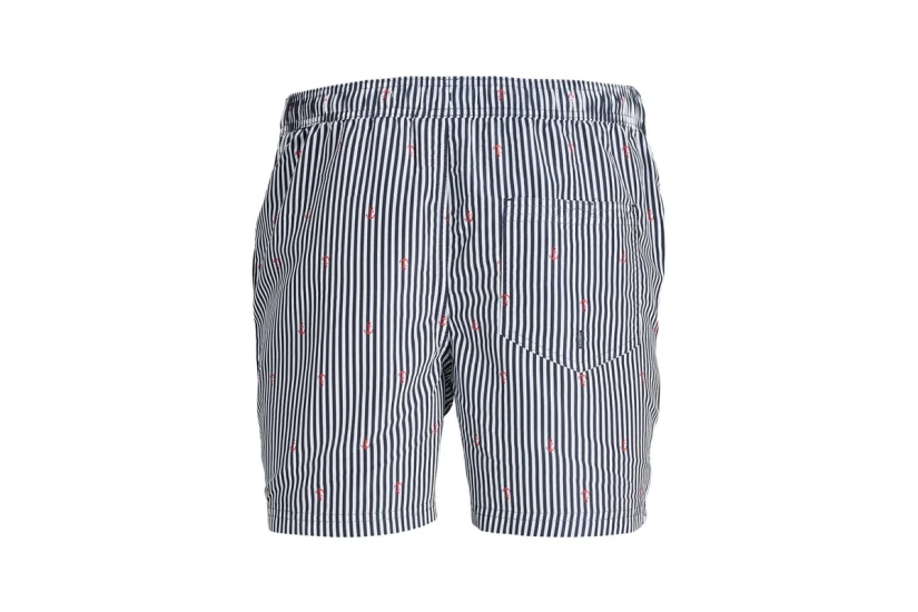 Jack And Jones Ανδρικό Μαγιό Σορτς Μπλε Σκούρο, Λευκό, Κόκκινο