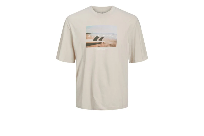 Jack And Jones Jorcopenhagen Ανδρικό Κοντομάνικο T-Shirt Μπεζ