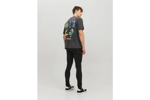 Jack And Jones Jorexotic Tee Ss Crew Neck Ln T-Shirt Ανδρικό (12230007 BLACK)