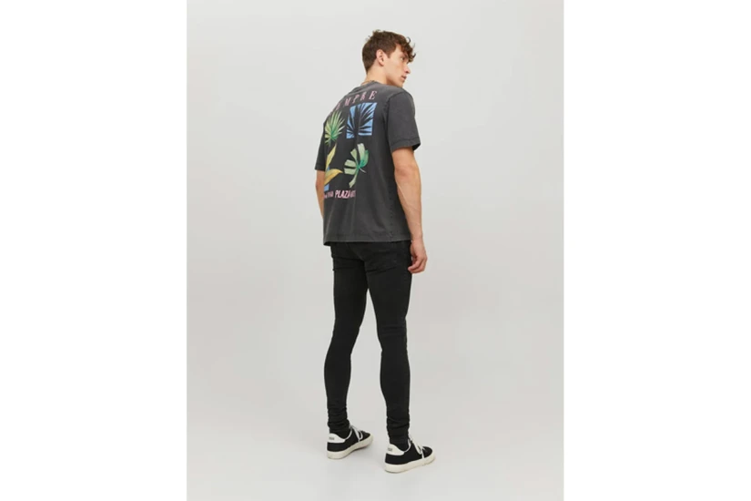 Jack And Jones Jorexotic Tee Ss Crew Neck Ln T-Shirt Ανδρικό (12230007 BLACK)