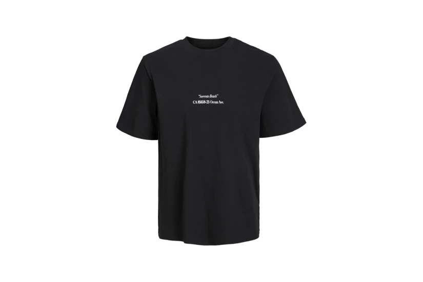 Jack And Jones Jorgrocery Ανδρικό Κοντομάνικο T-Shirt Μαύρο