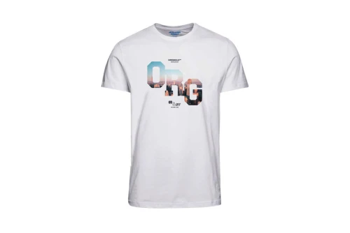 Jack And Jones Jorbooster Tee Ss Crew Neck Feb23 T-Shirt Ανδρικό (12232997 BRIGHT WHITE)