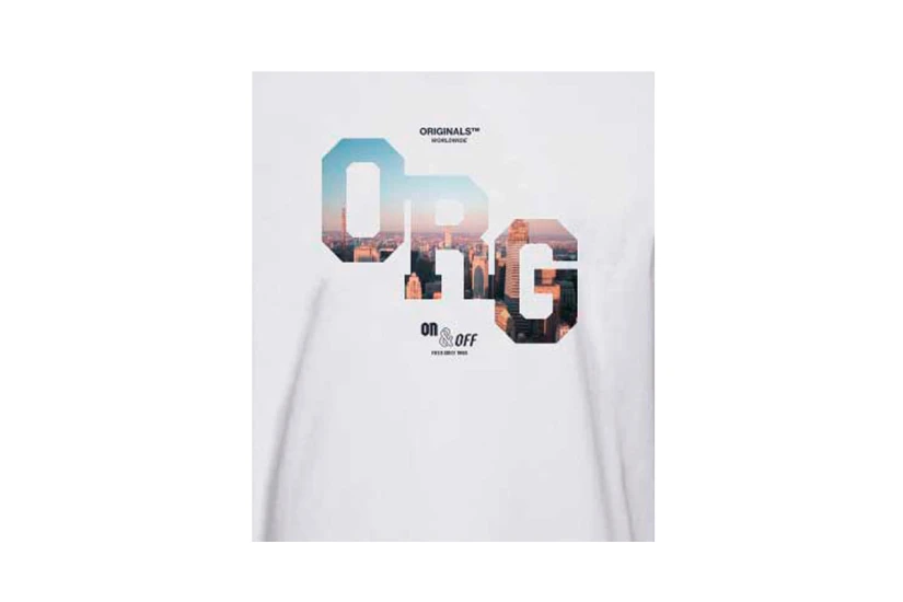 Jack And Jones Jorbooster Ανδρικό Κοντομάνικο T-Shirt Λευκό