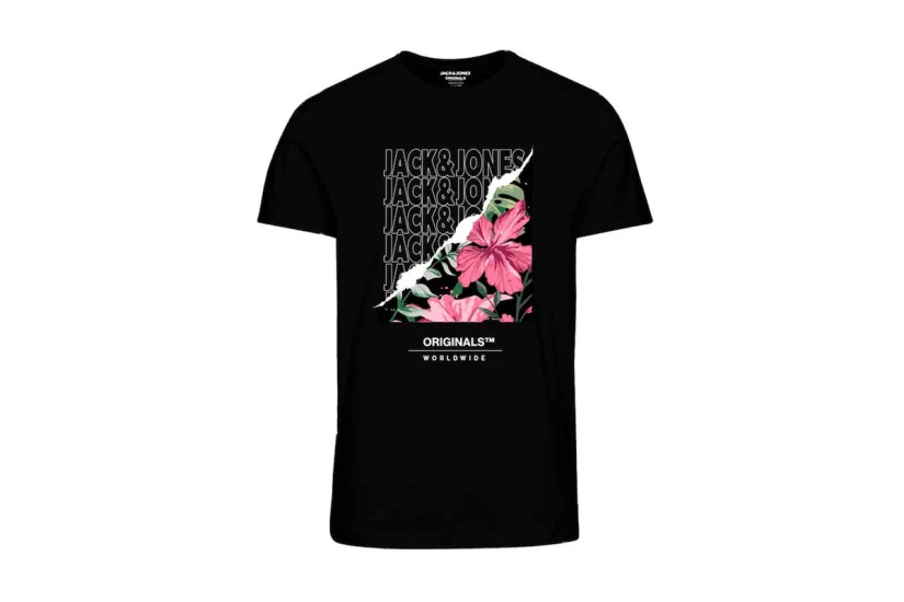 Jack And Jones Jorbooster Tee Ss Crew Neck Mar23 T-Shirt Ανδρικό (12232998 BLACK)