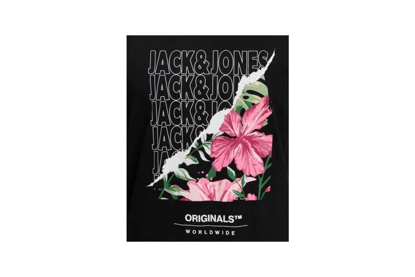 Jack And Jones Jorbooster Tee Ss Crew Neck Mar23 T-Shirt Ανδρικό (12232998 BLACK)