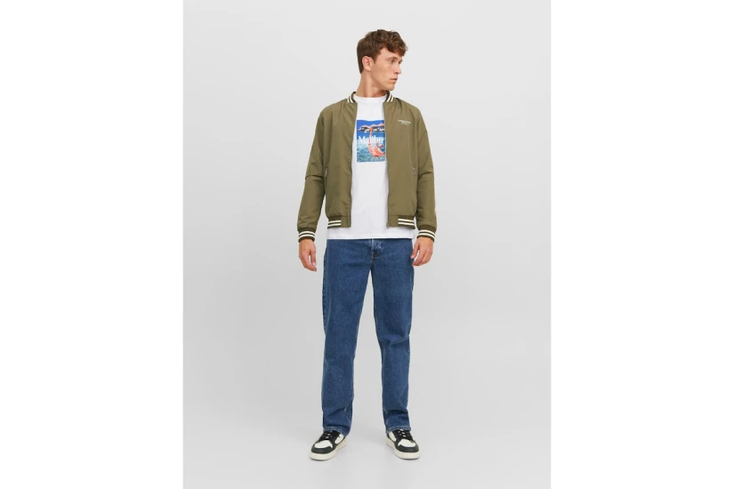 Jack And Jones Jorpalma Photo Ανδρικό Κοντομάνικο T-Shirt Λευκό