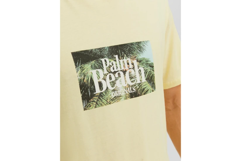 Jack And Jones Jorpalma Photo Ανδρικό Κοντομάνικο T-Shirt Κίτρινο